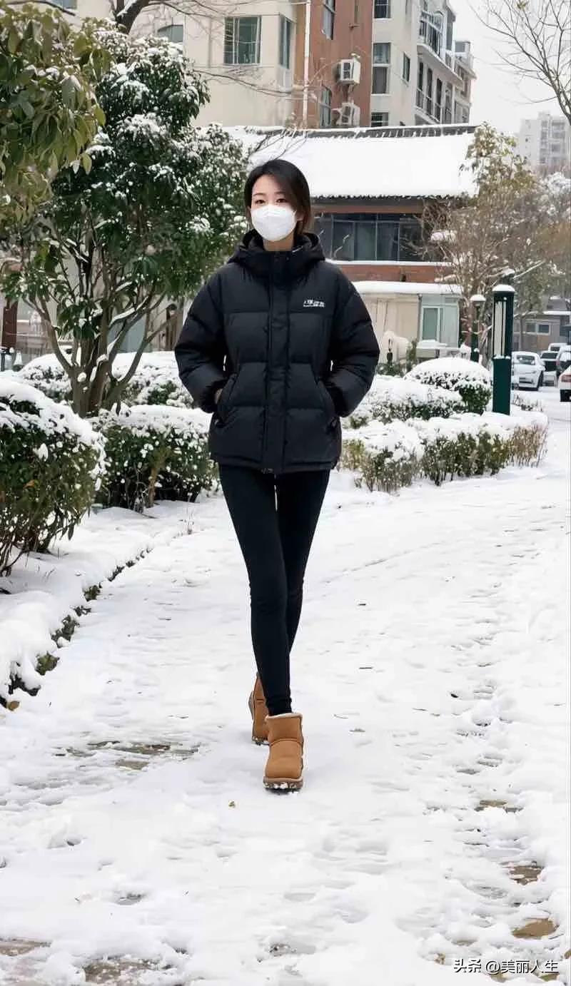 你生活的地方,每年会下雪吗?
外面又下雪了 可以出去玩了 
这样穿搭好看吗