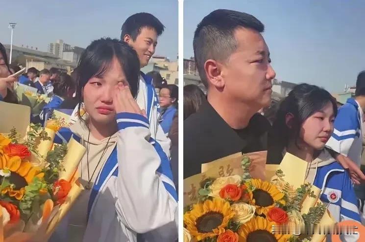 百日誓师现场，172的大男孩当场哭崩，看完真的破防了！
 
这孩子三岁就没了妈妈