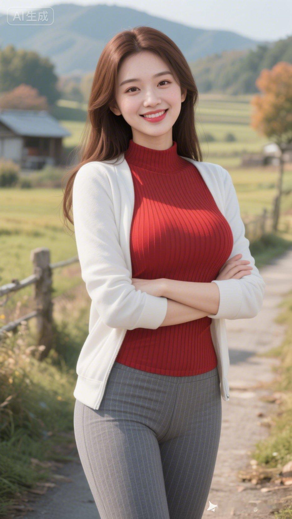 秋日郊游穿搭指南，红白相间，温暖迷人！🍂🌾