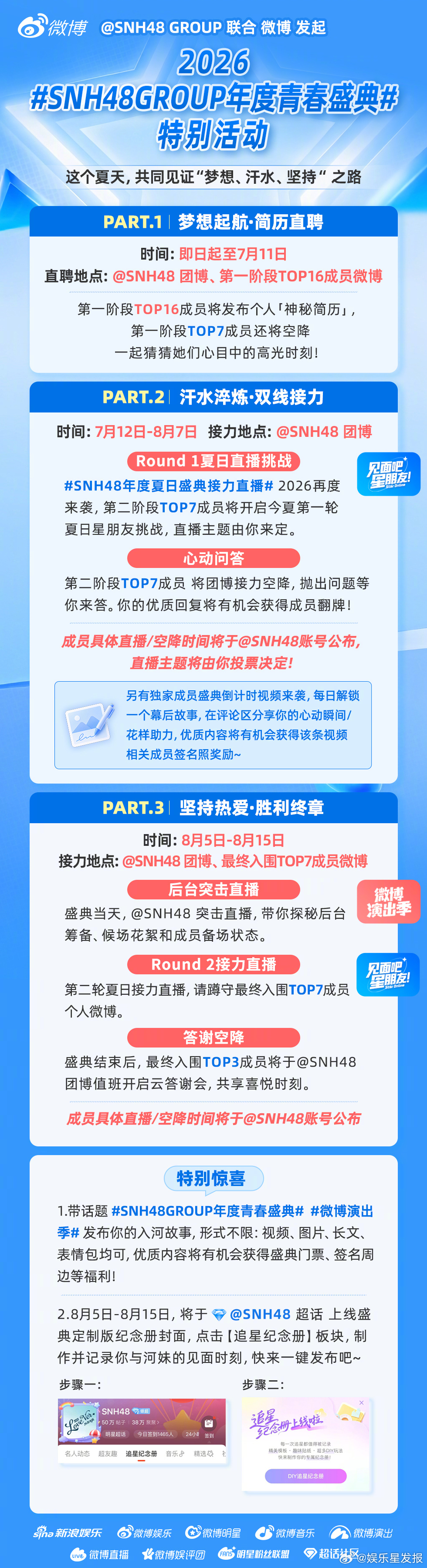 这个关于梦想、汗水与坚持的故事，由你和共同书写🌊联合 微博 发起SNH48GR
