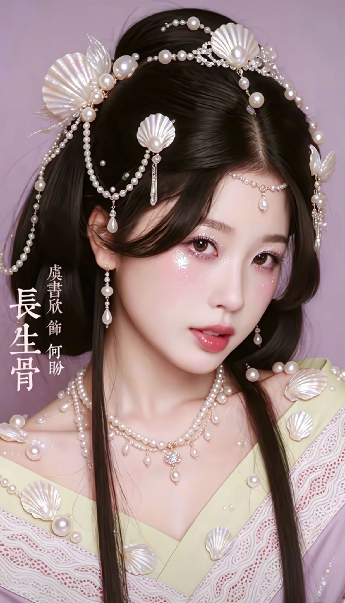 虞书欣的蚌精，先不说好不好看，造型是挺独特的还以为会是之前粉丝ai 的版本画分，