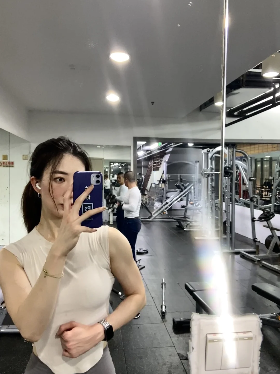 看得出来我今天练肩吧