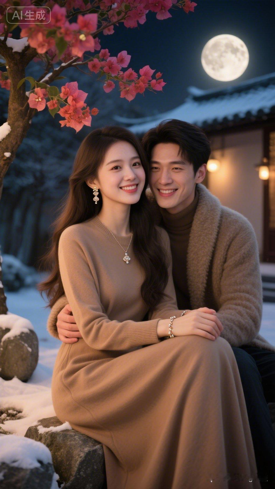 冬日暖阳下的浪漫情侣照🌹💕