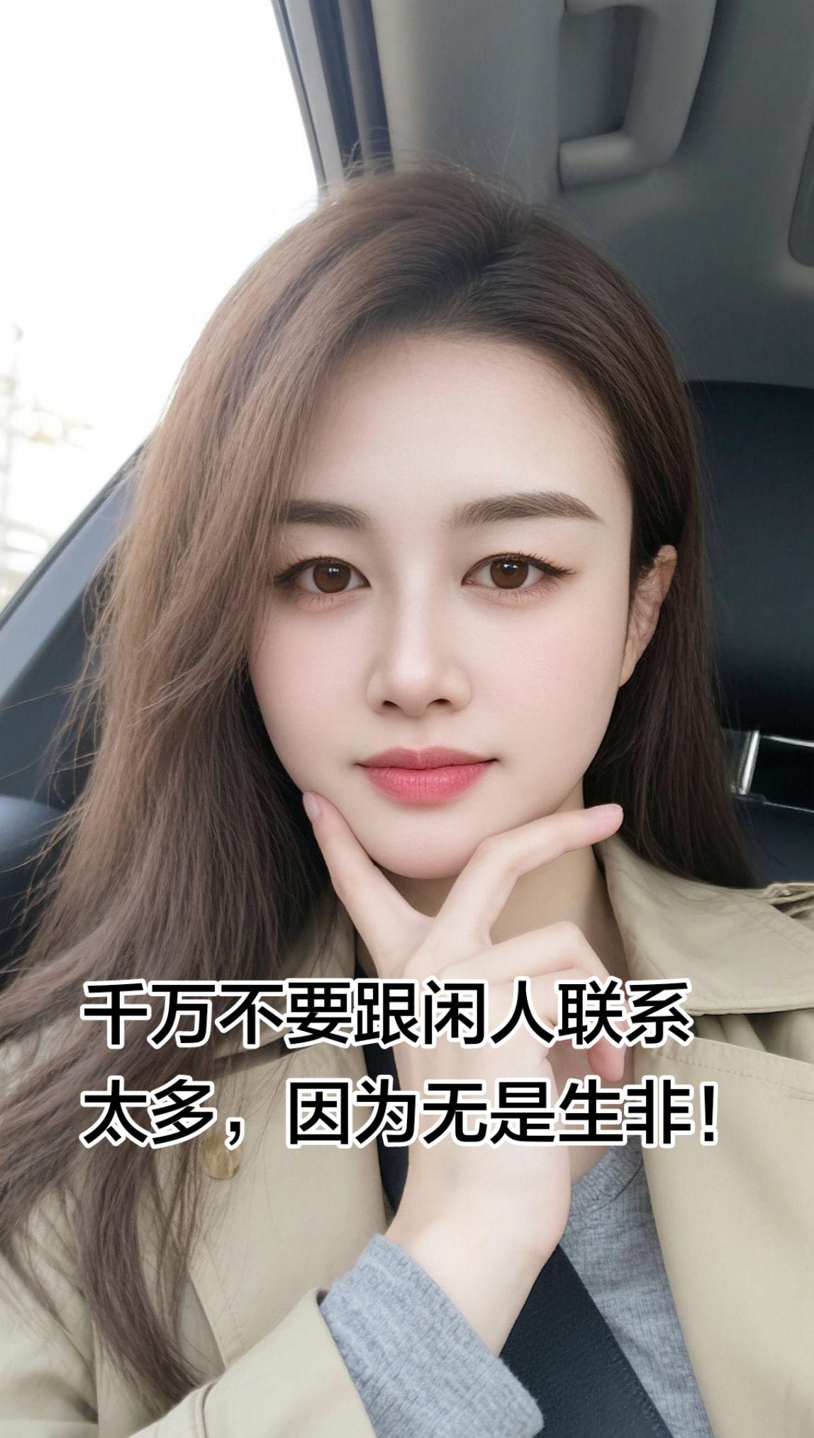 AI浅棕系自拍 抖音ai创作 人生感悟 美女