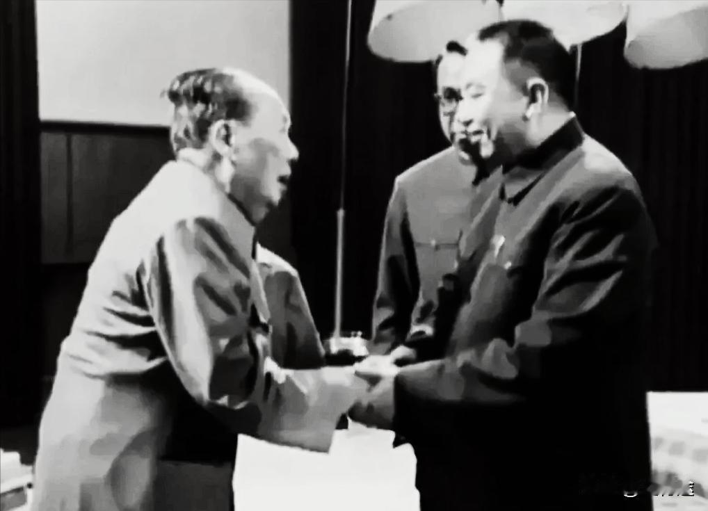 “毛主席与华国锋的双手紧紧的握在一起，圆满的政治交代，留影，美好的回忆！


画