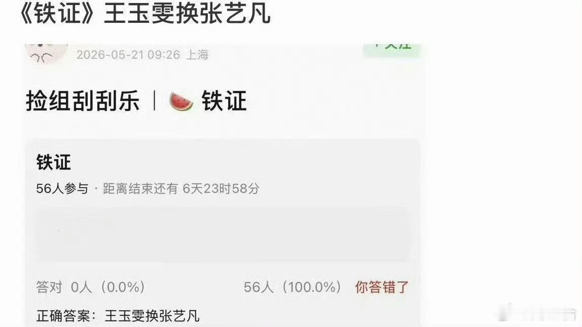 曝铁证王玉雯换张艺凡 临开机换角、官宣“消失”、档期说辞难服众，《铁证》这波操作