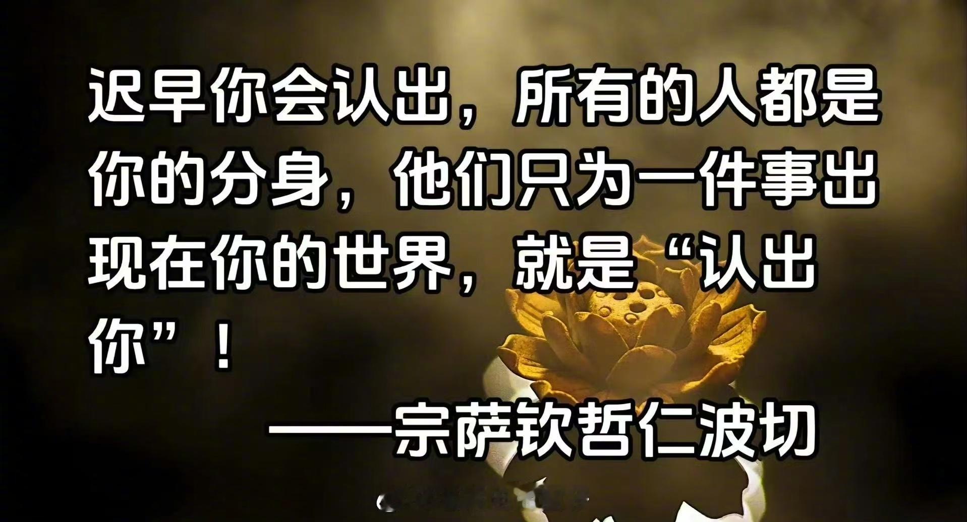这世界上，你遇到的所有人都是“你自己”，你遇到的任何事情，也都是你自己。 