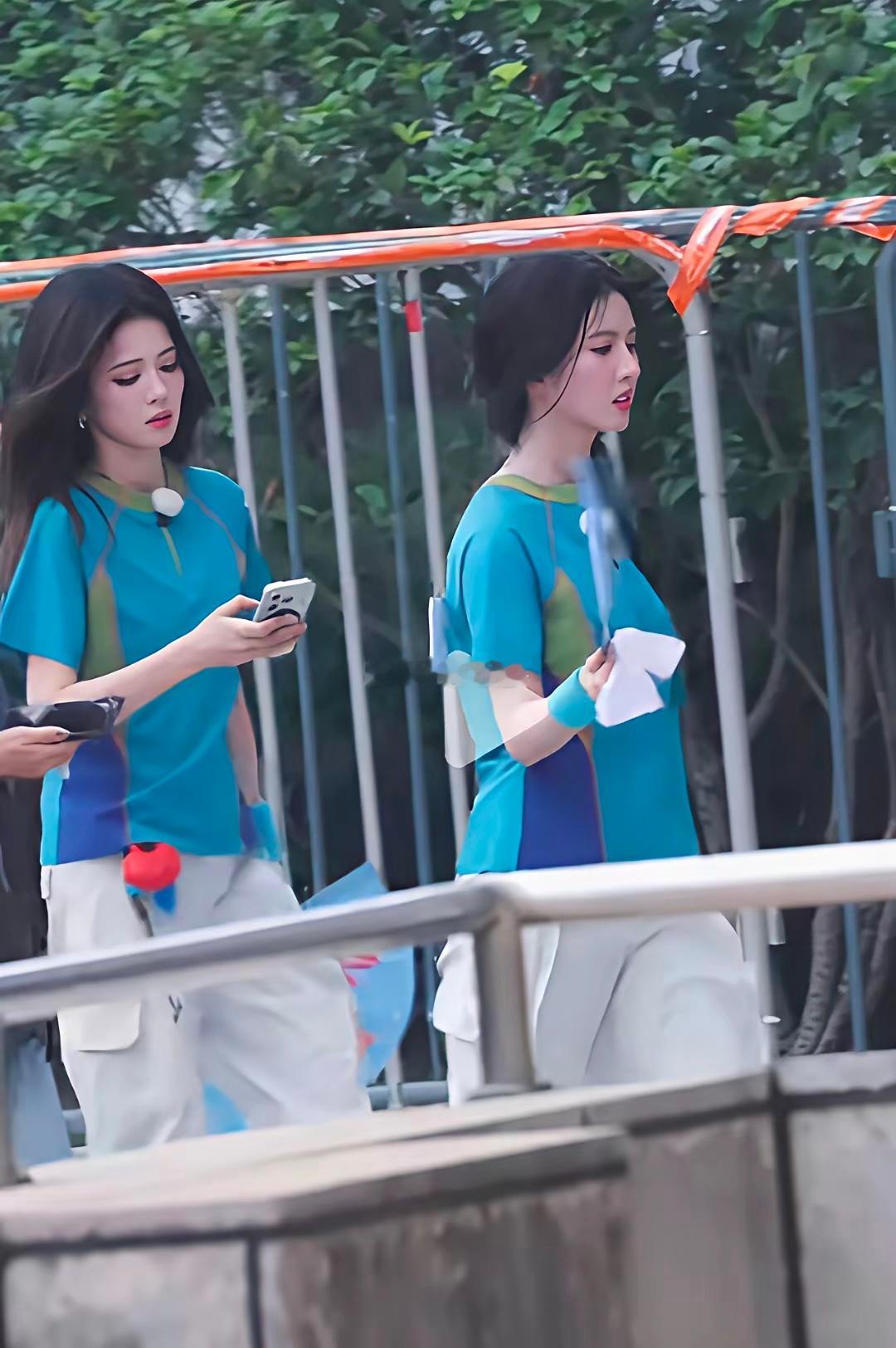 这边刘些宁累得满头大汗，那边白鹿带着精致妆容一尘不染，谁认真做了游戏一目了然。 