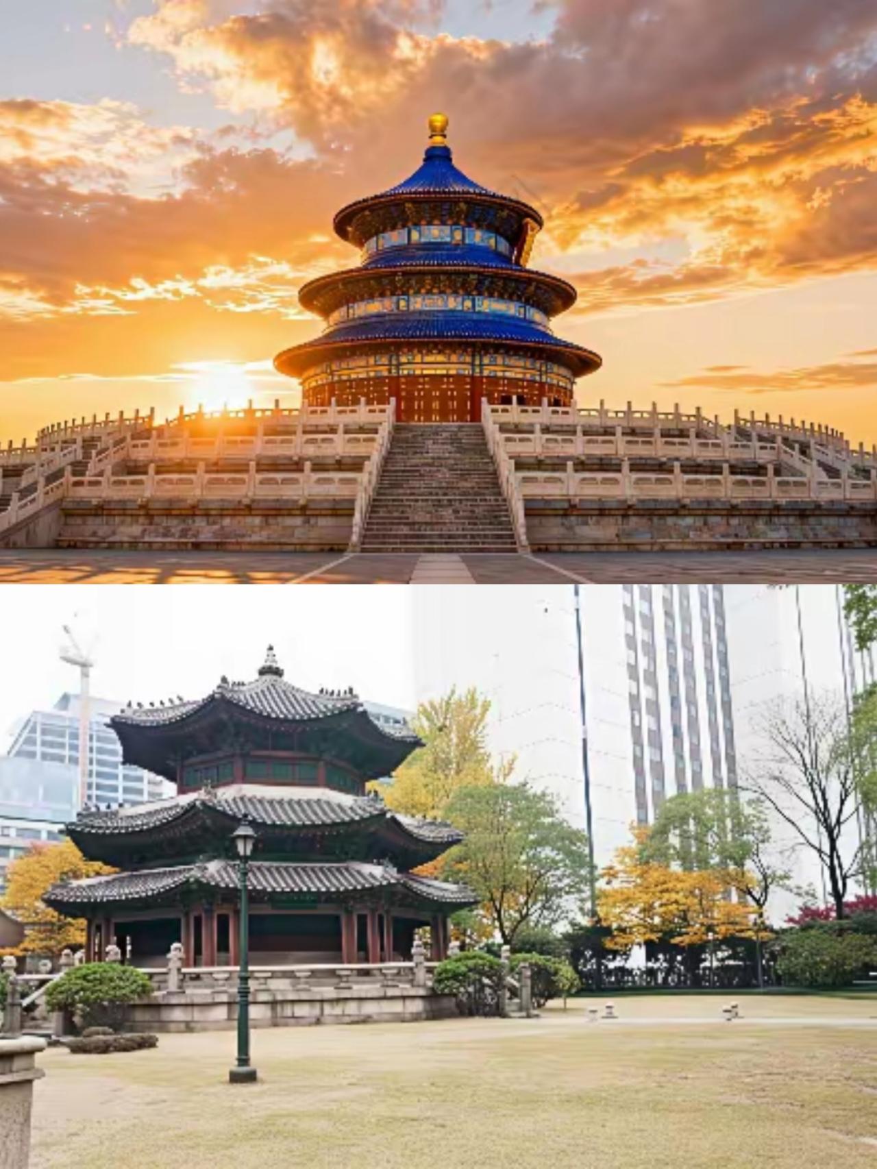 简直笑不活了，韩国人拿自己的“天坛”和中国的做比较，一比较以后，自己都觉得尴尬了