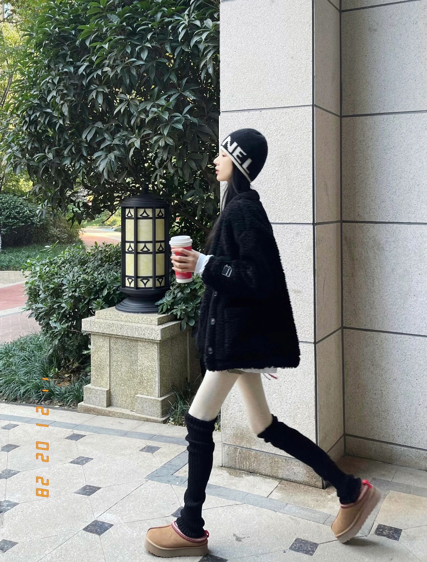 连裤袜➕腿套 羊羔绒温暖加倍
