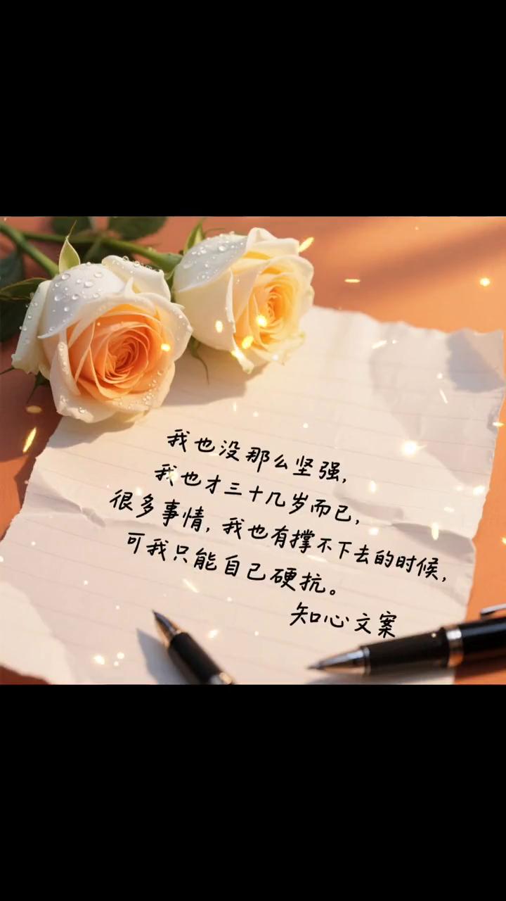 我也没那么坚强，我也才三十几岁而已，很多事情我也有撑不下去的时候，可我只能自己硬