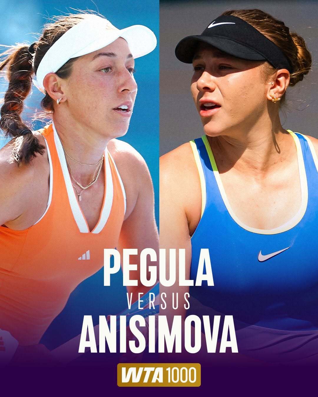 迪拜站第一场单打半决赛挥拍🎾佩古拉对决阿尼西莫娃，谁会拿到决赛门票？ 