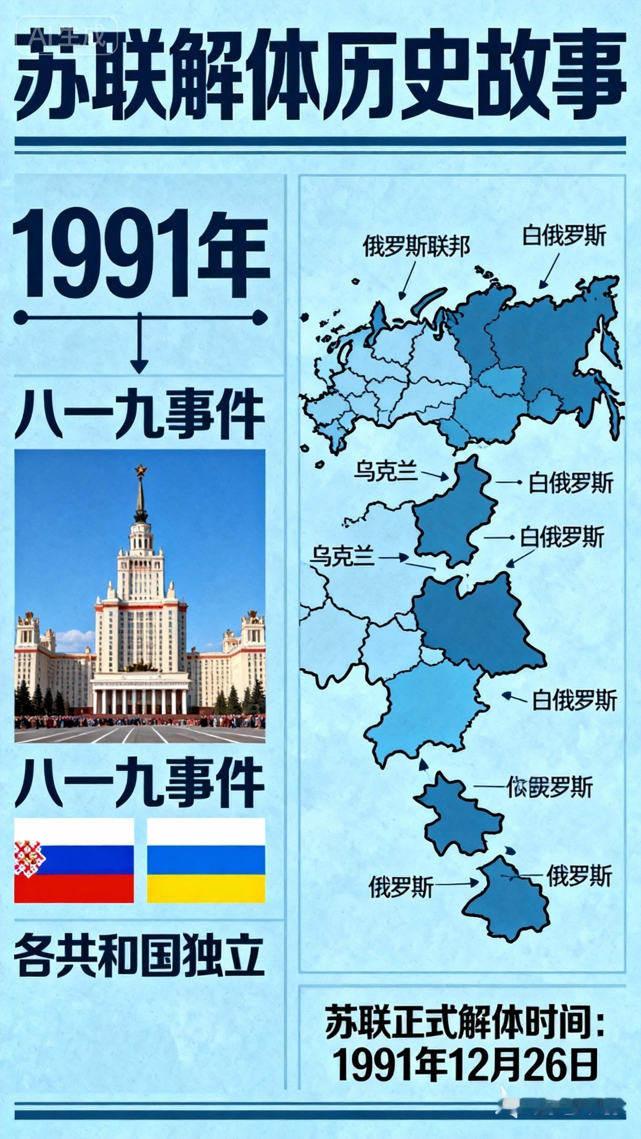 世界历史故事之九十一: 红墙落幕：苏联解体的极简叙事
 
1991年12月25日
