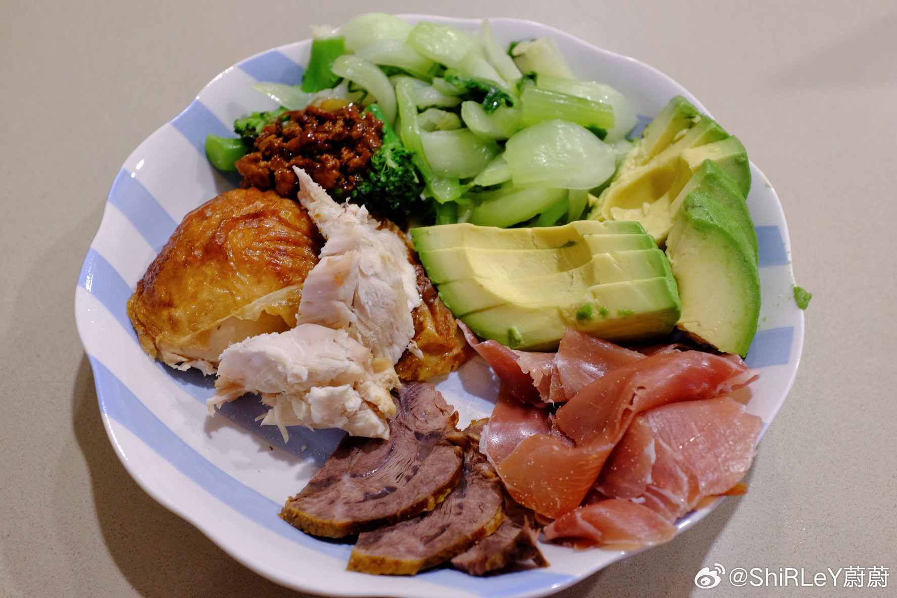 我的晚餐🍗🥬🥑🥩 