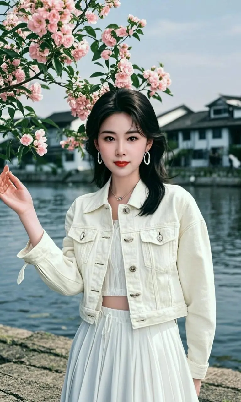 AI花前水乡照 ai创作