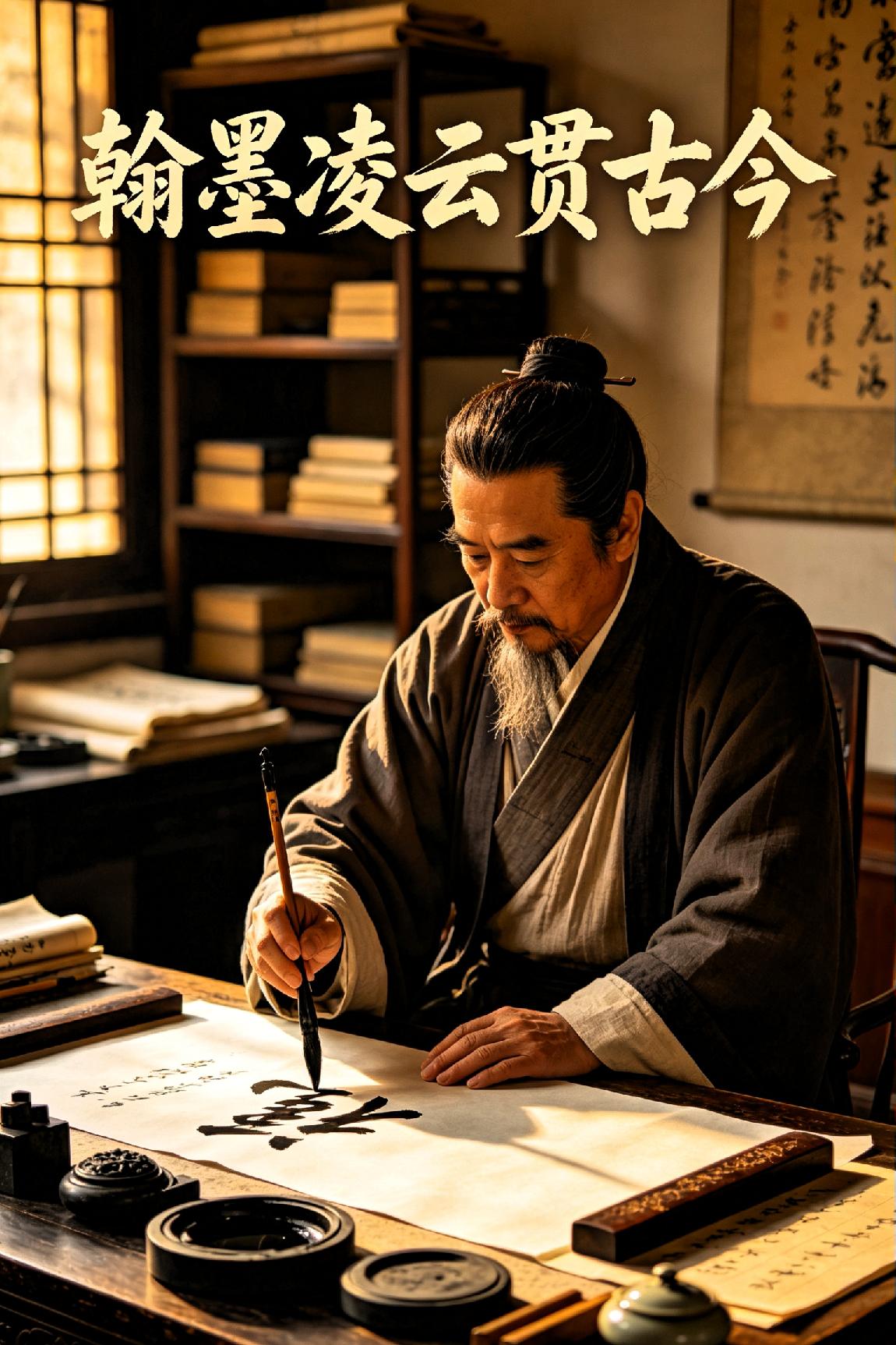 七言诗.《翰墨凌云贯古今》

 
振笔凌云抒壮怀，毫开万里扫尘埃。

华章浩气传