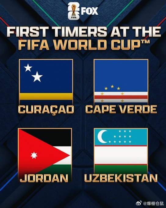 【世界杯新军】2026美加墨世界杯扩军至48队，有4支球队将首次亮相世界杯，分别