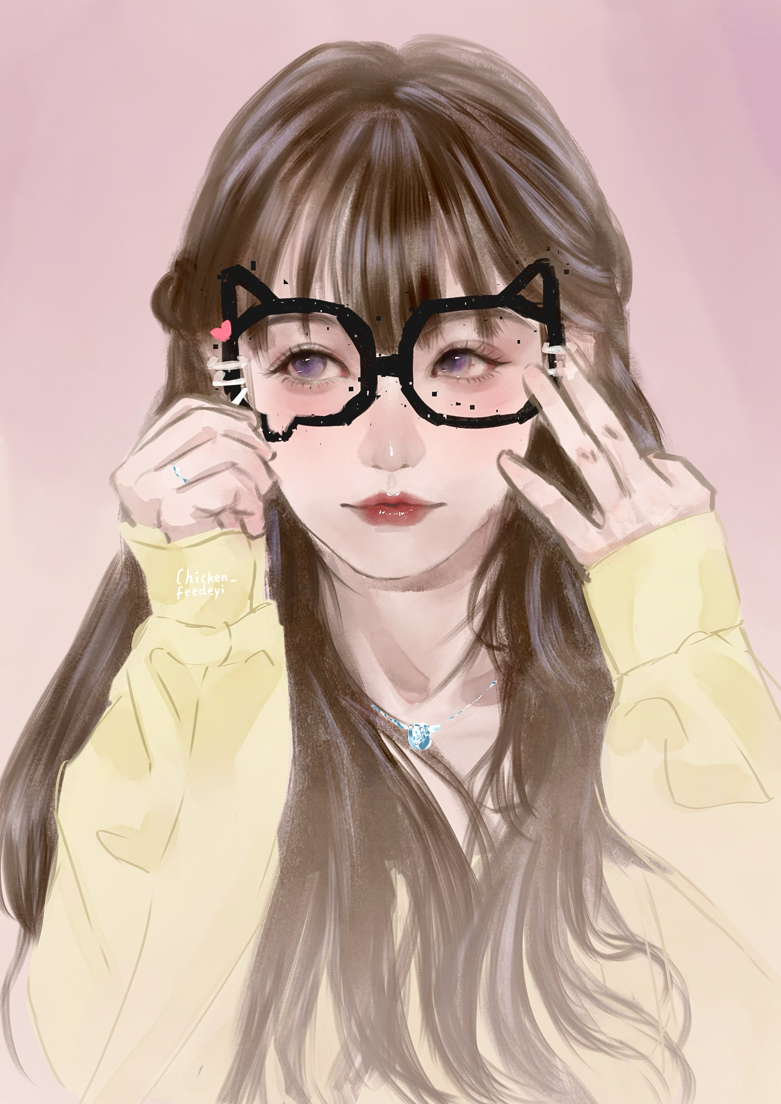 田曦薇  pick你的星画手 小猫眼镜👓 