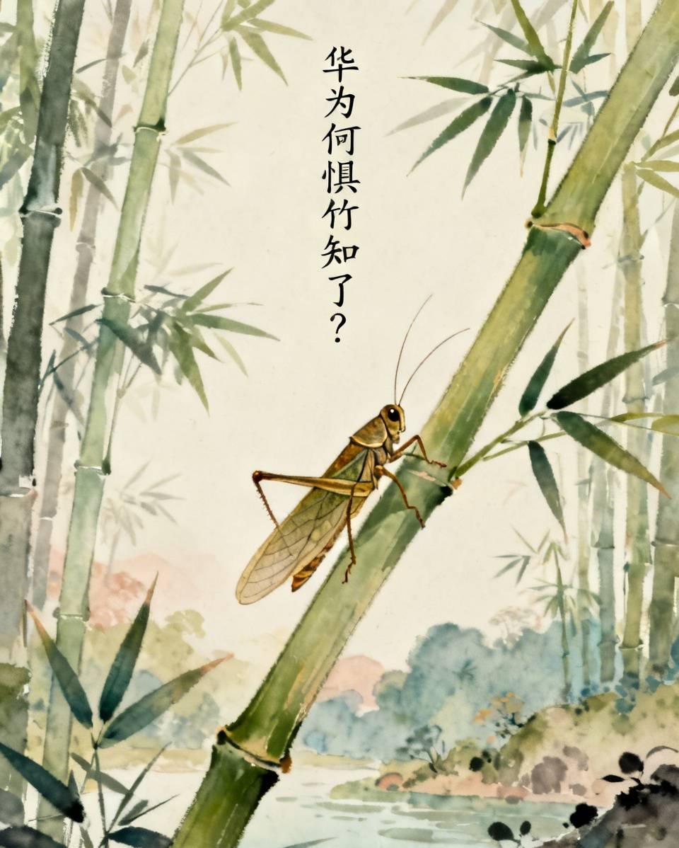 华为何惧竹知了？脱壳竹蝉 知了竹节