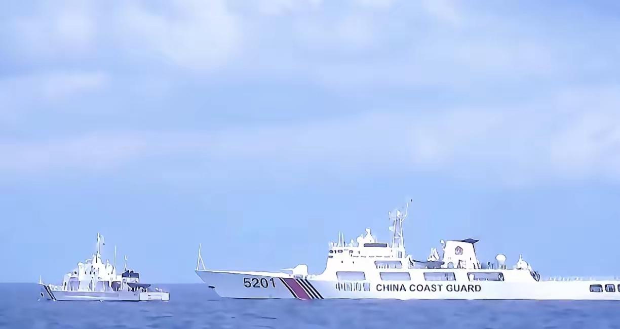 中国海警，不服来战！
面对这大块头，菲律宾海军哭了！
海警巡航护疆土 海警巡航护