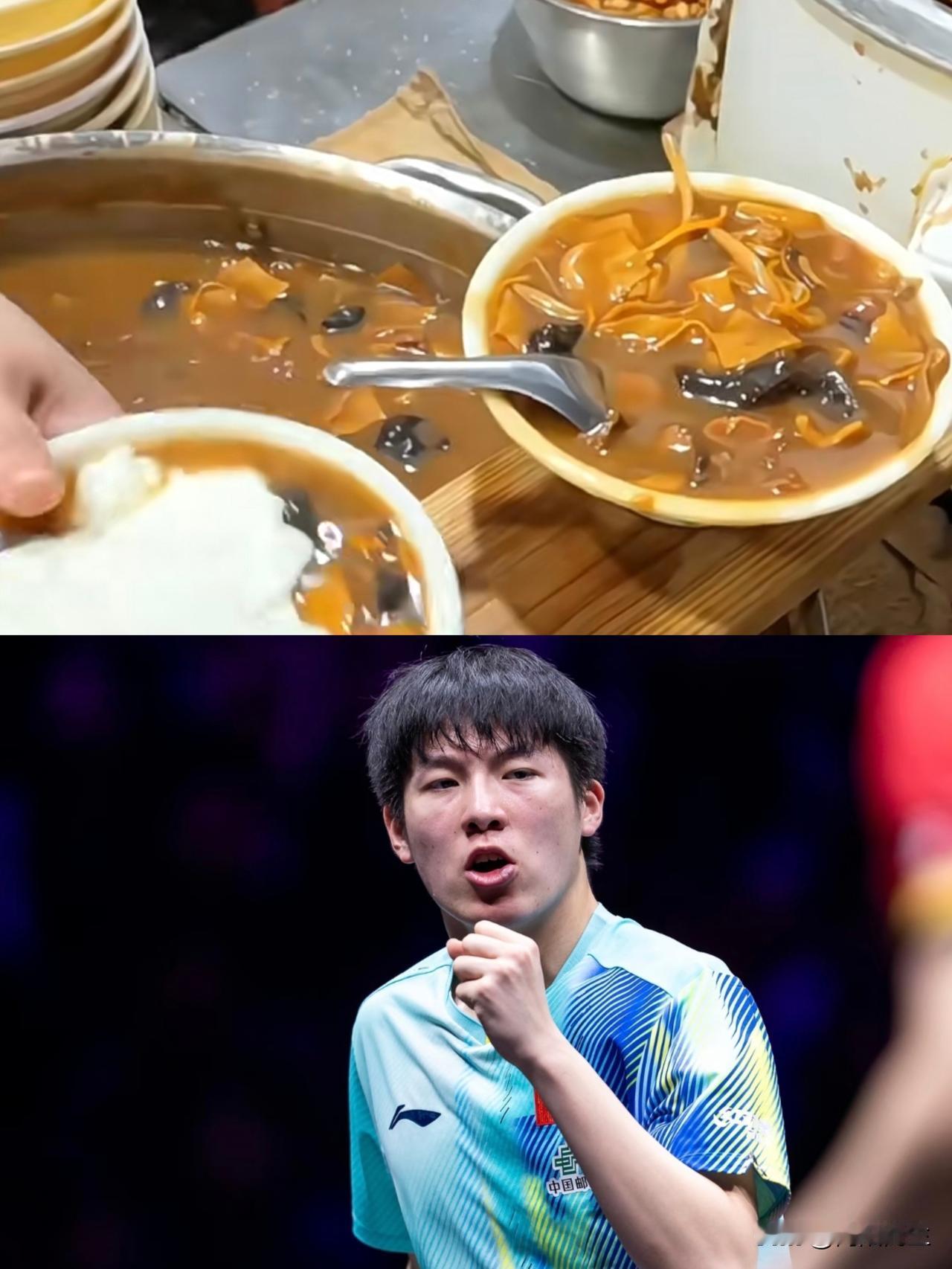 最近国乒小将温瑞博火出圈，
赛场一路逆袭，
圈粉无数。
赛后采访被问到家乡美食，