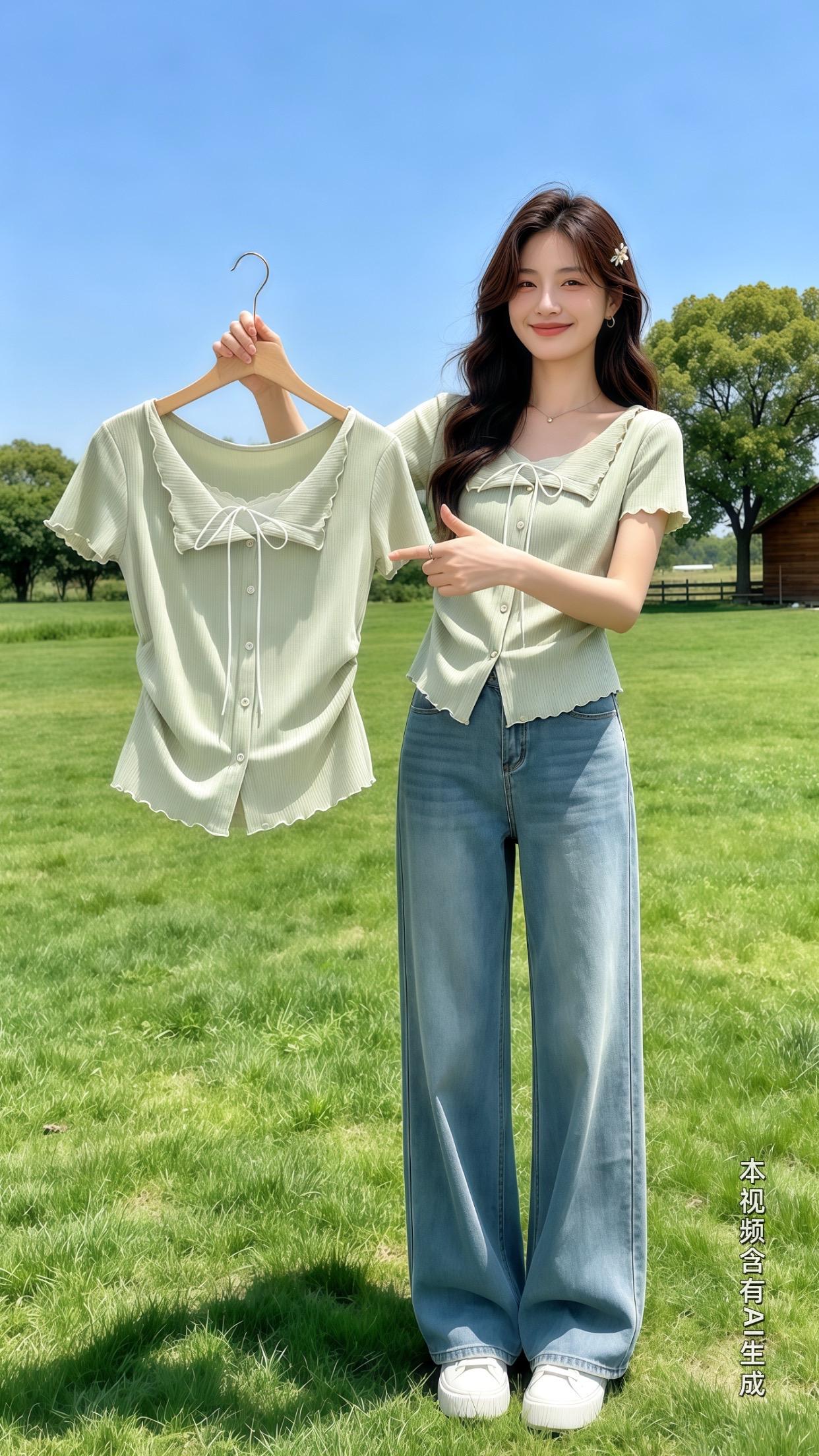 夏日不露腿穿搭安排上了 清冷感淡颜系一周穿搭 让配色决定穿搭 夏日万能...