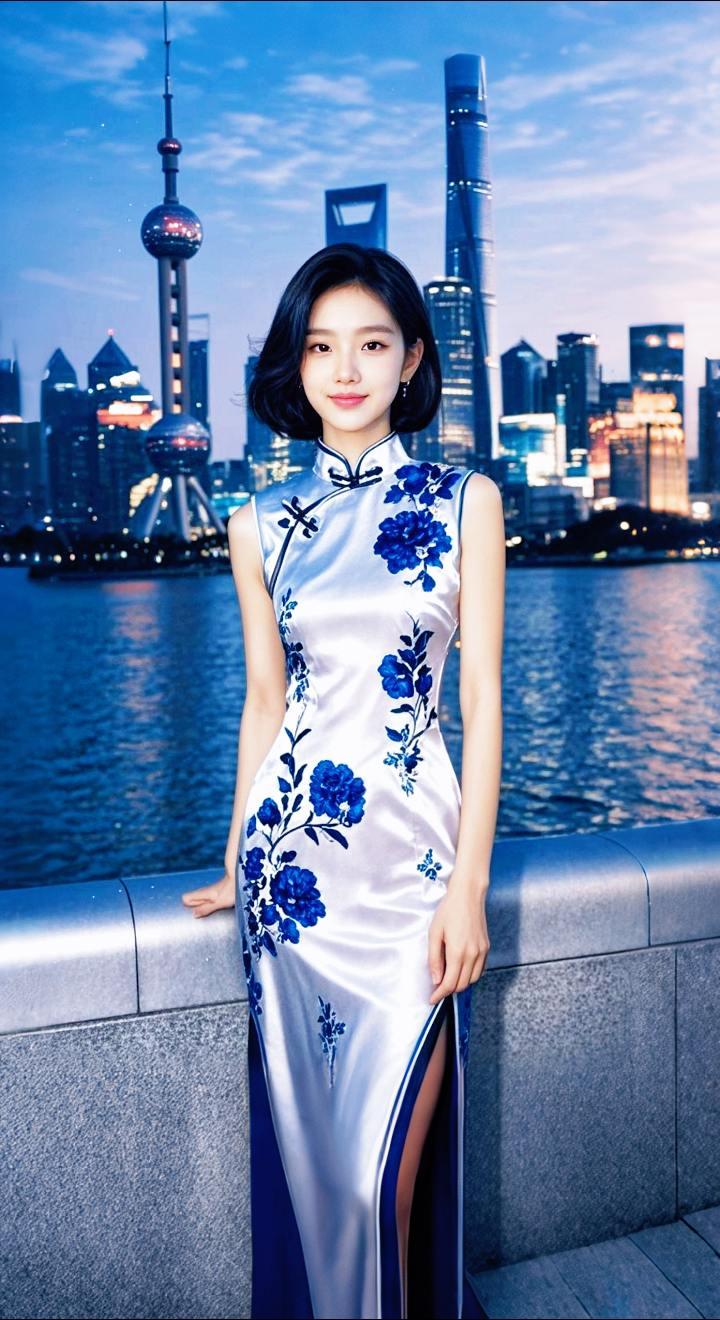 AI扩图 AI沪上佳人