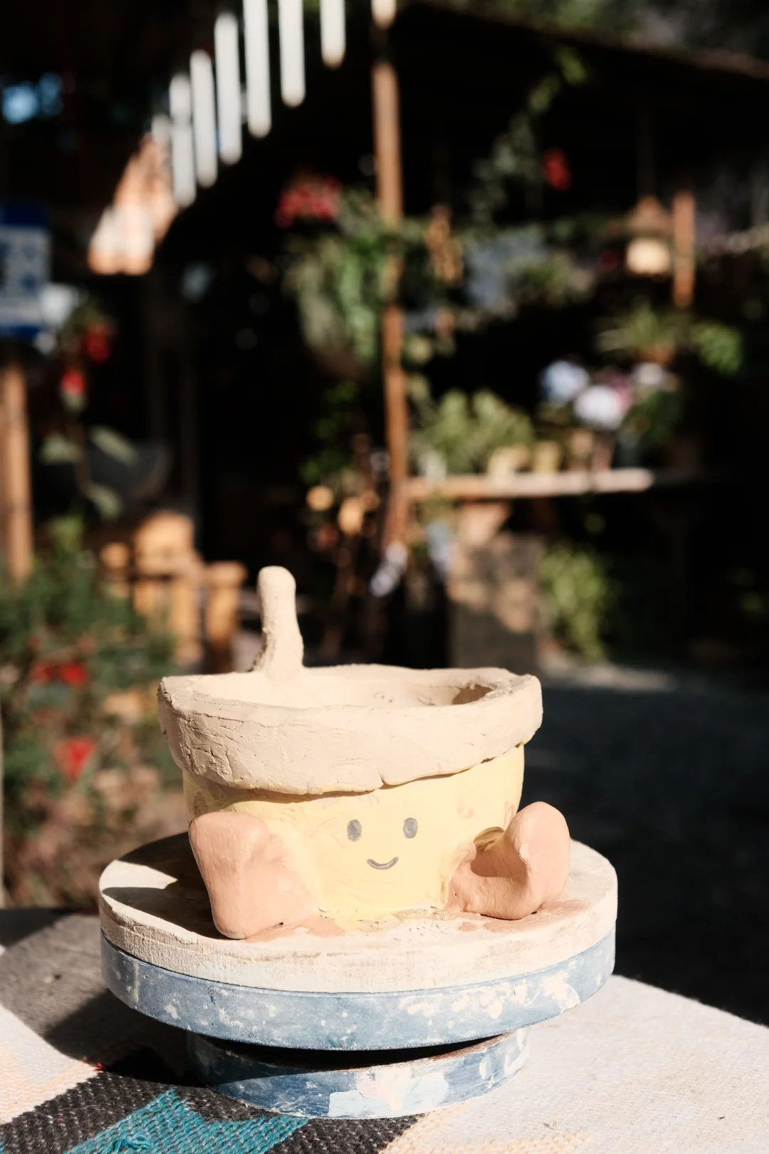 陶艺初体验 捏了一个超可爱的杯子