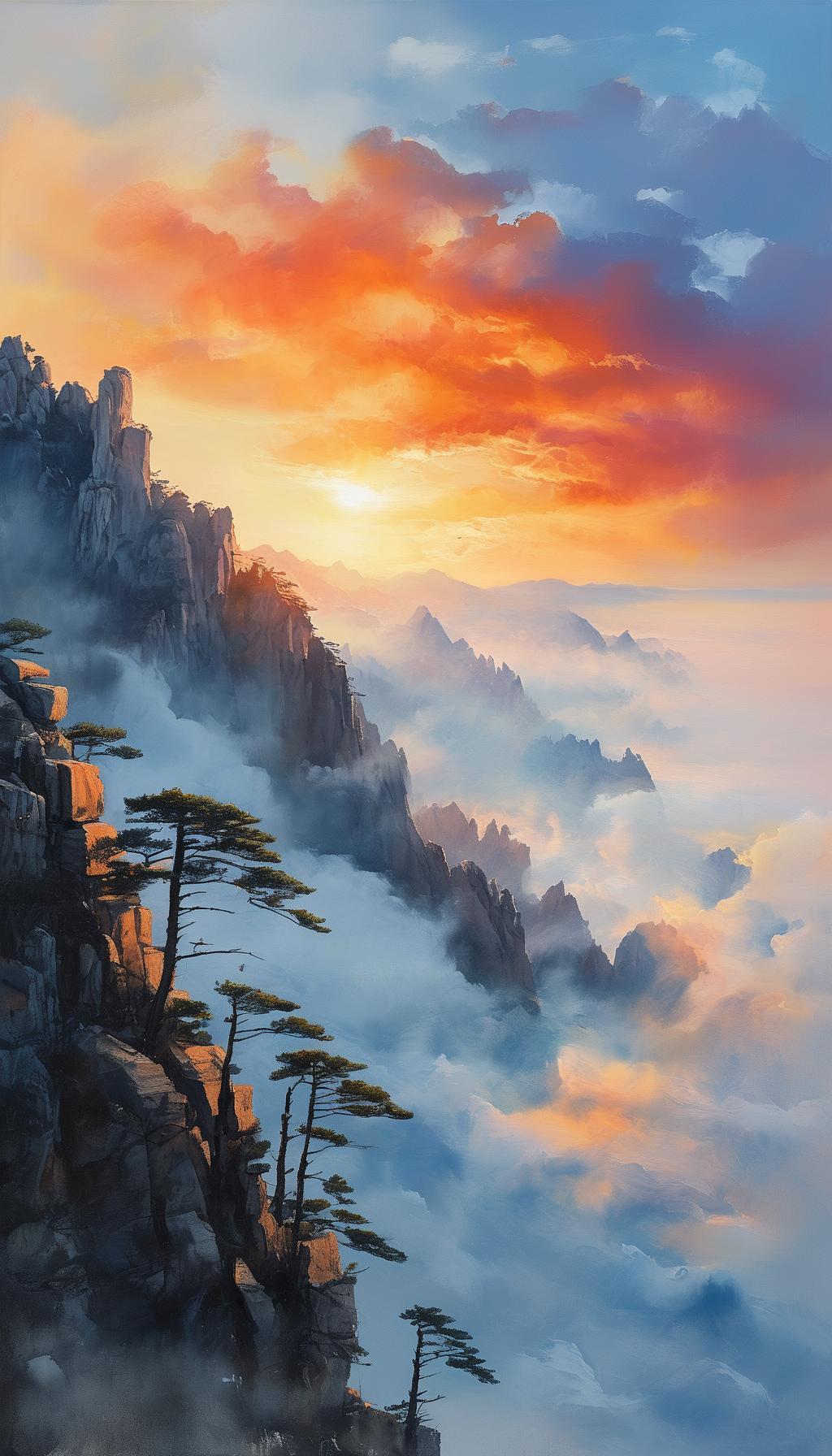 治愈风景｜

落日晚风皆是温柔🌅🍃
 
晚风漫过天际，落日把云朵染成橘色
山