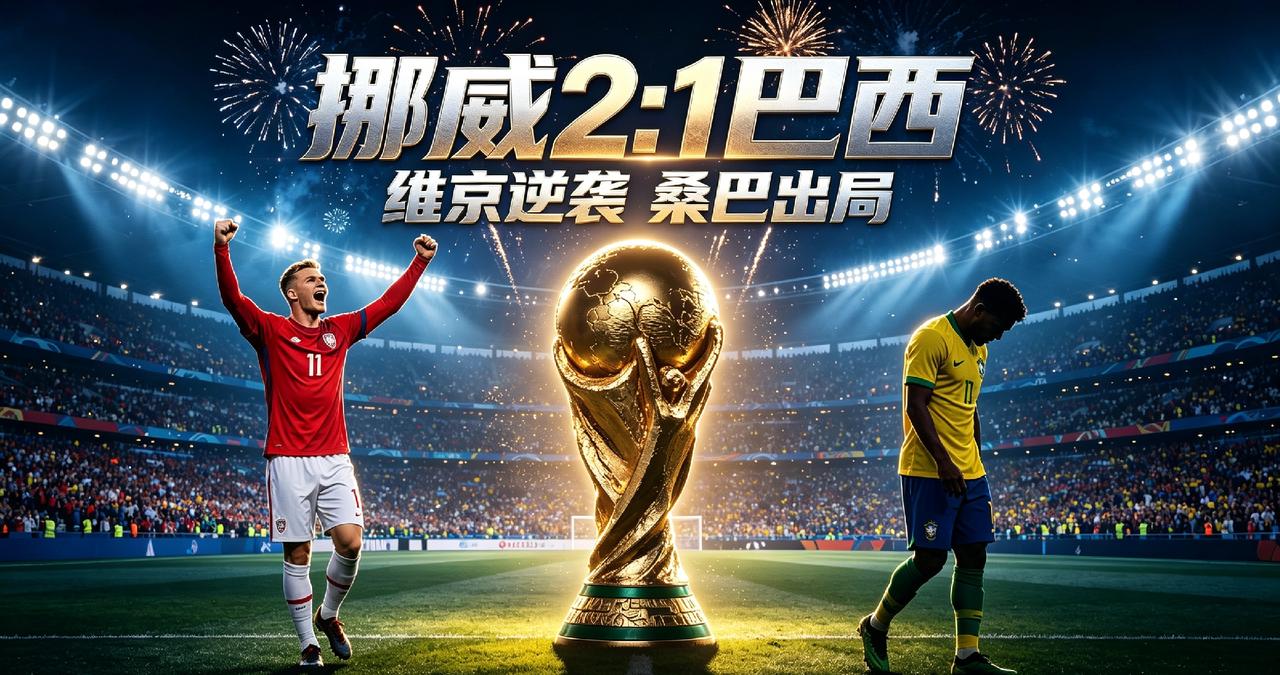 【爆冷封神！挪威2-1绝杀巴西！】
 
世界杯1/8决赛诞生本届赛事最大冷门！无