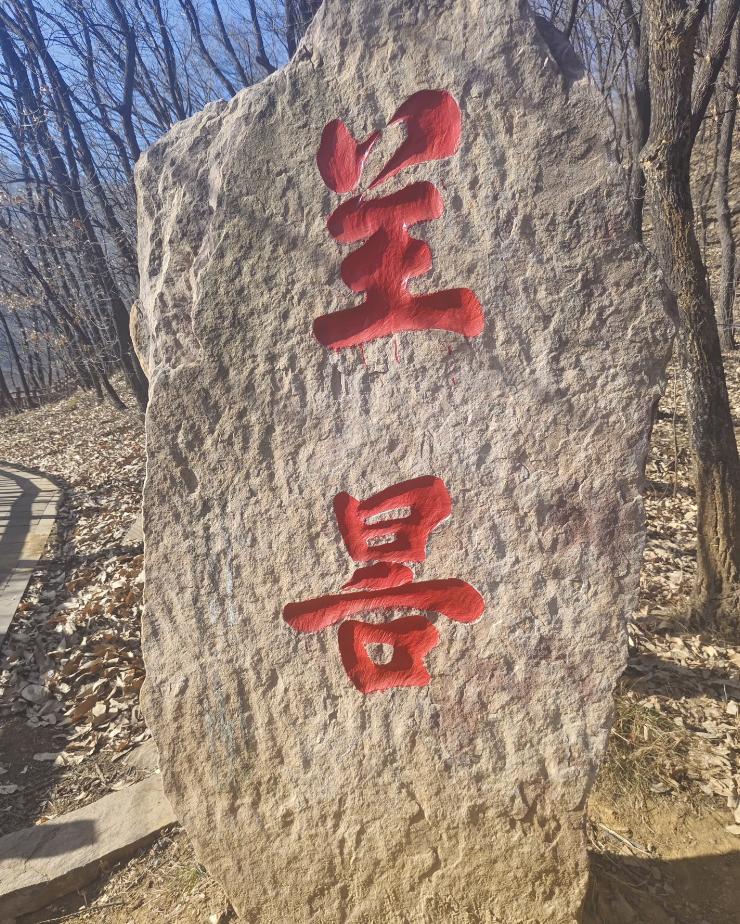 现在人也玩文字梗了！近日在一小景点看到一个石刻书法，上半部一个字是两点加一“王“