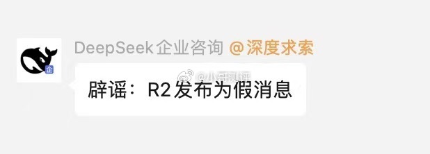 DeepSeek 官方：“R2 将在 3 月 17 日发布”为假消息据蓝鲸新闻报