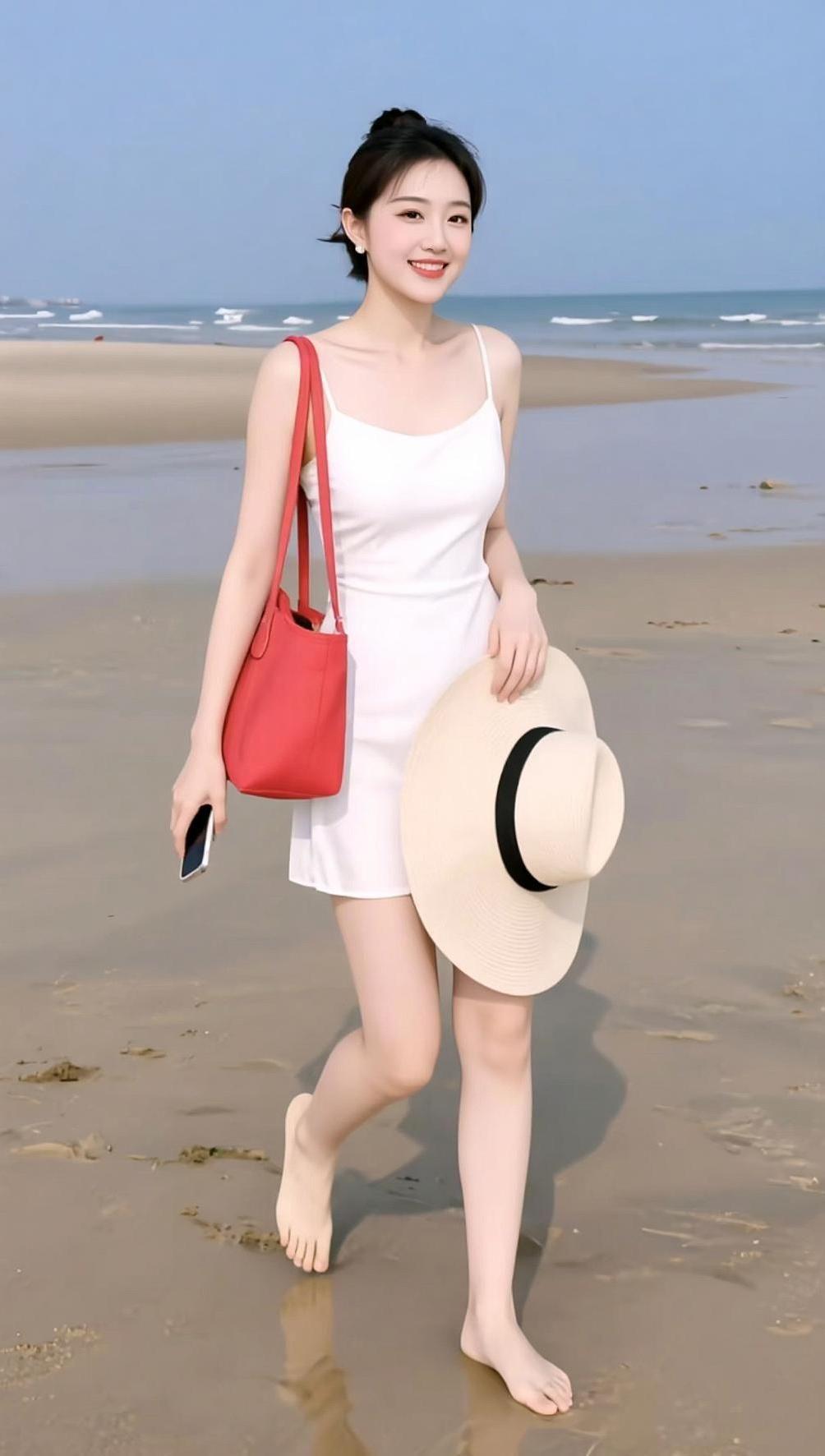 AI海滨漫步照 抖音ai创作