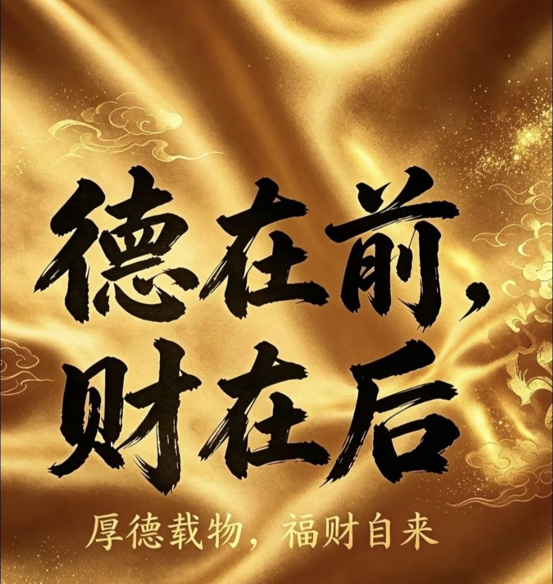 德为根基，财自随行。厚德载物福气自来！愿金色好运伴你迎来丰盈人生！​传统文化 传