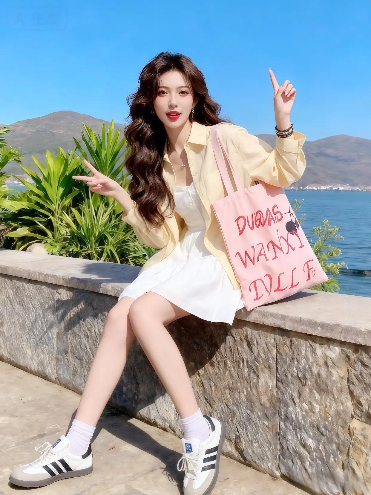 穿美裙赴夏日之约 我的春日甜美ootd 甜妹穿搭随意拍 春日限定氛围感随拍bgm