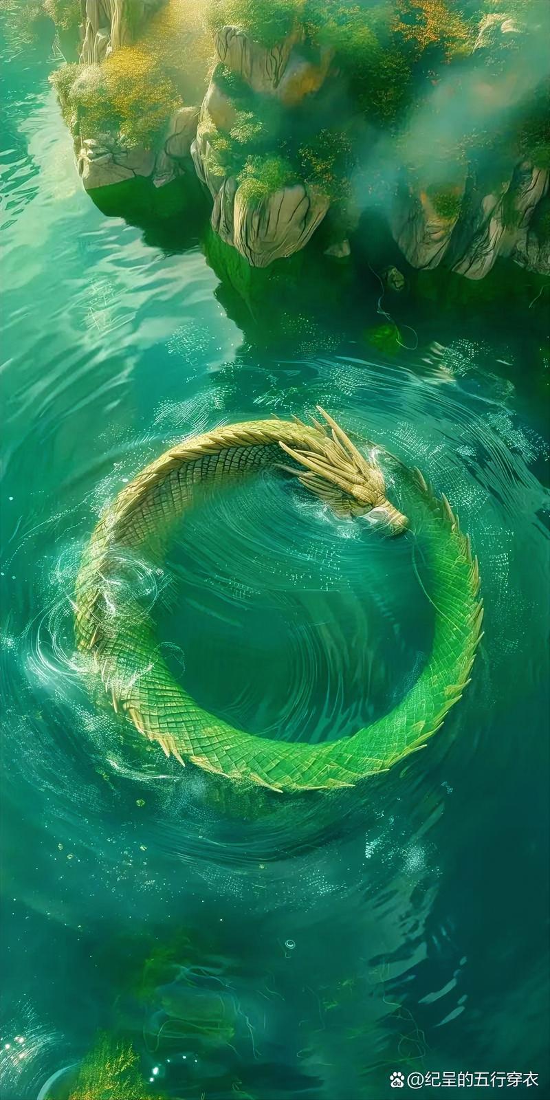 青山藏凤；
绿水潜龙。