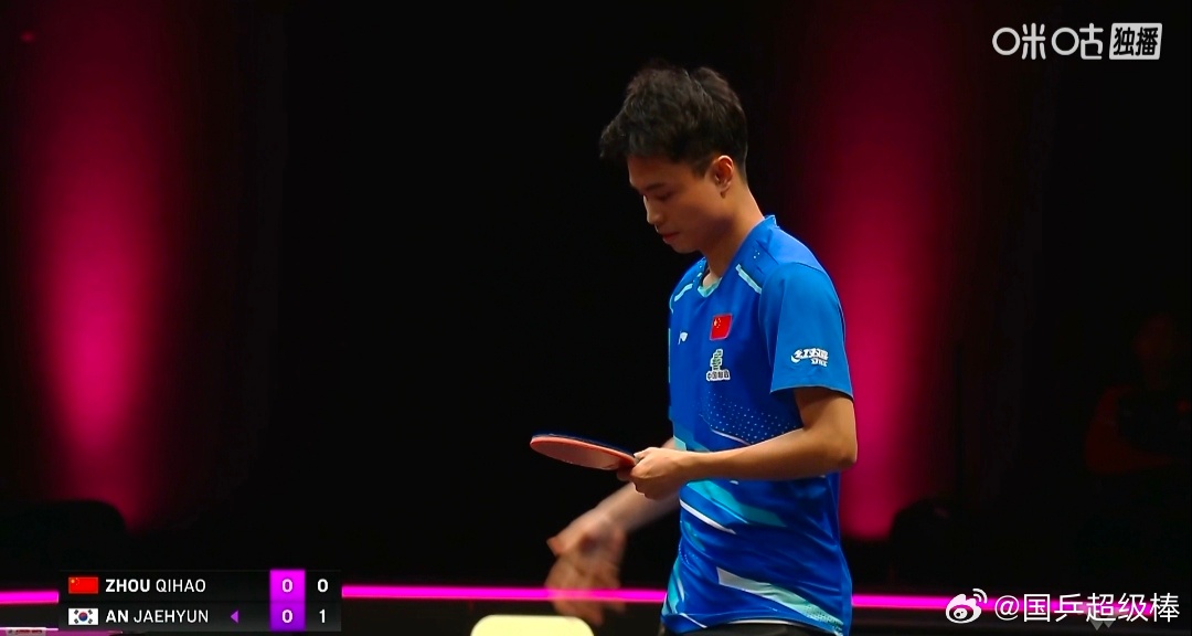 2026年WTT多哈冠军赛男单战场燃情开战。1月8日午后，国乒名将周启豪迎战韩国