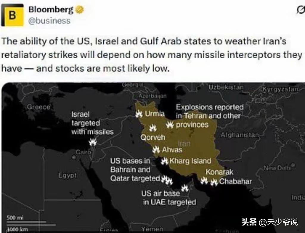 特朗普说准备攻击4周是吹牛，超过8天以色列和美国的防空导弹就会见底
去年伊以战争