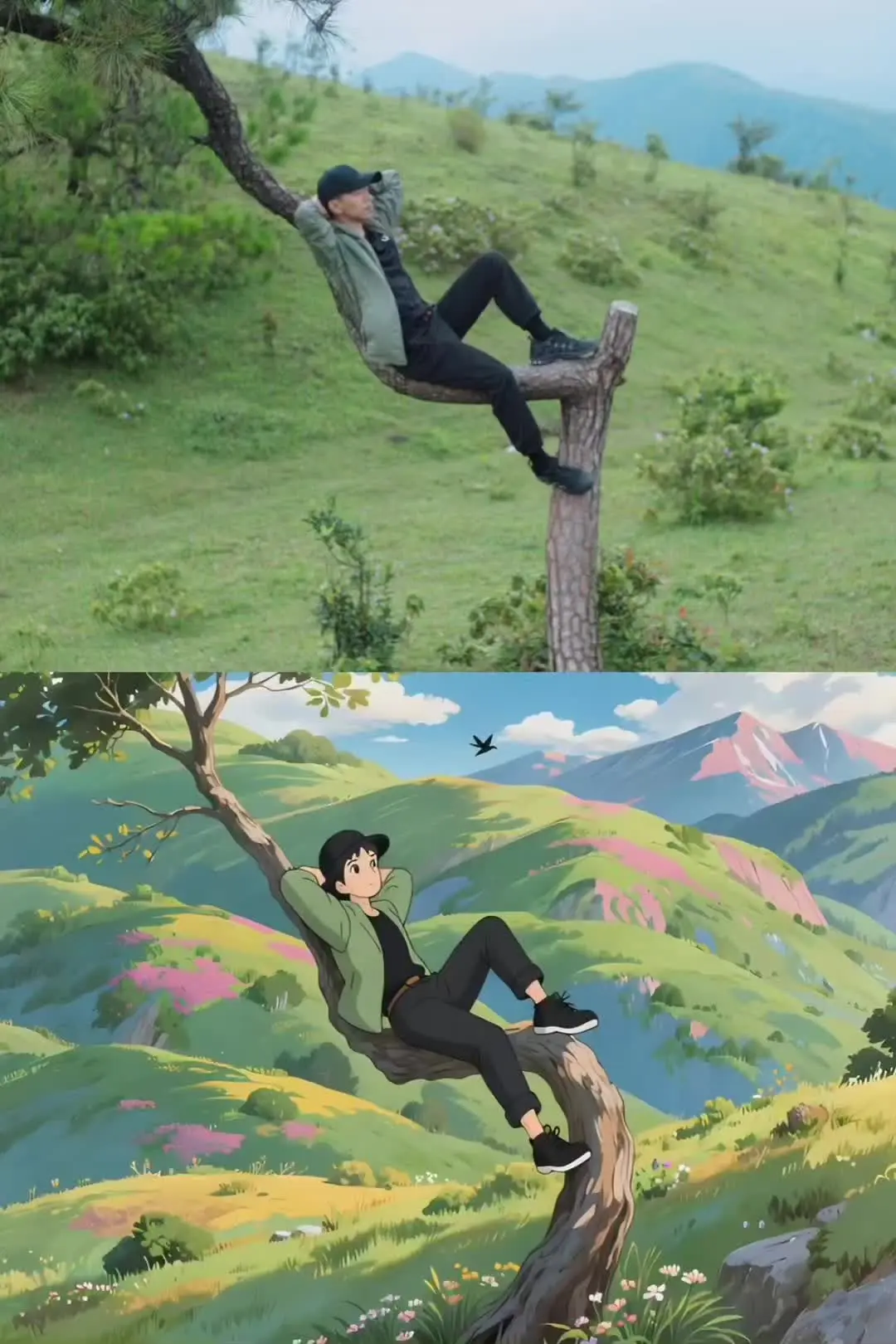 当现实走进了宫崎骏的世界 ai宫崎骏分屏live