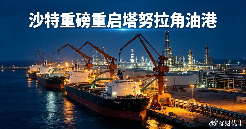 时隔近4个月，沙特重磅重启海湾核心原油出口终端据专业机构及欧盟哥白尼卫星监测消息
