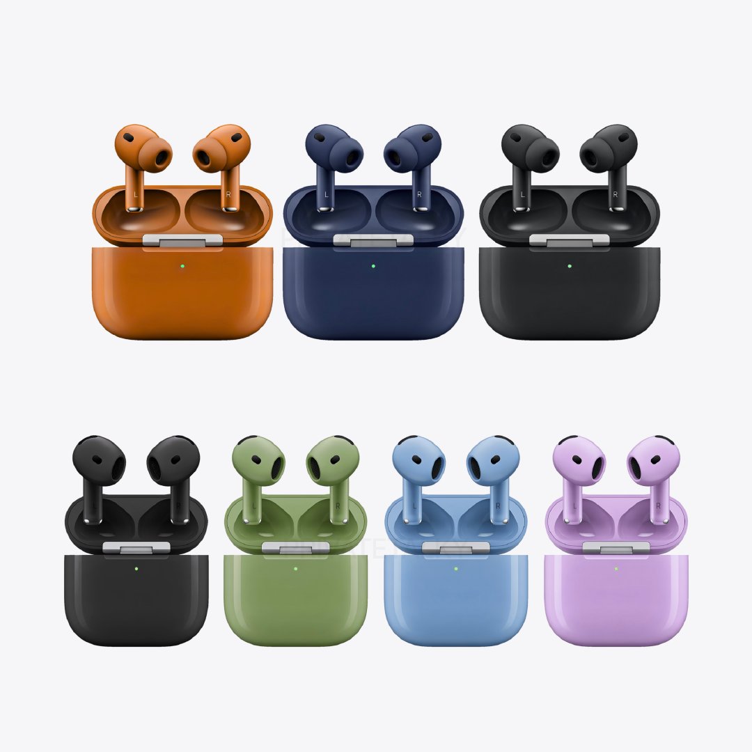 跟 iPhone 配色一致的 AirPods 系列。emm……难评！！ 