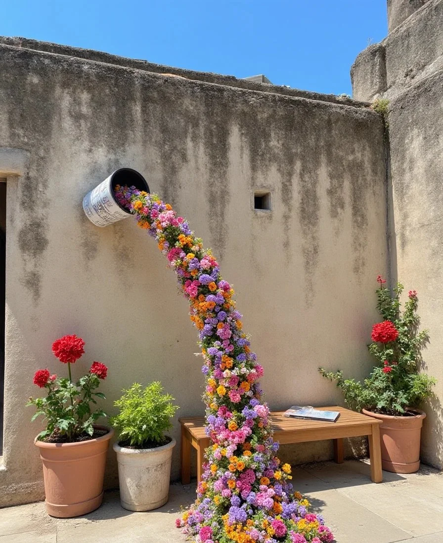 藏在市井里的浪漫花墙