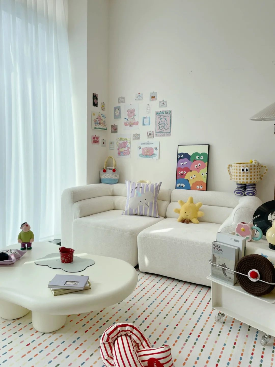 💕租房改造：百元布置的奶油小客厅好好看💭