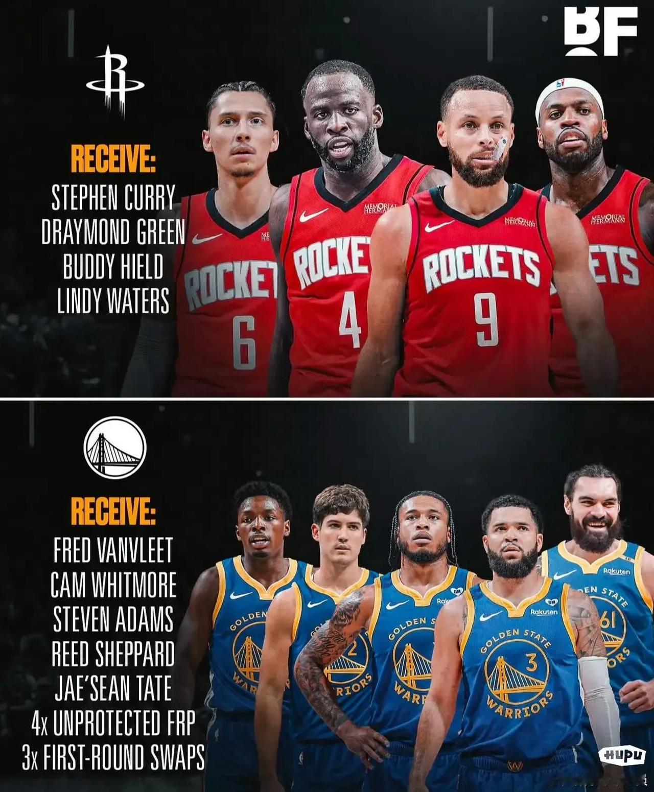 NBA记者：火箭交易7首轮可得到库里+追梦

著名NBA记者凯文·奥康纳认为：现