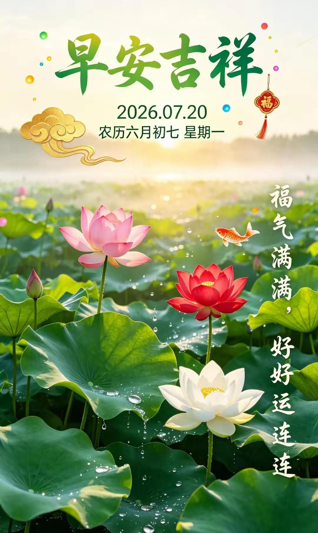 7.20日🌹🍎早上好♥️🌹
新的一周，愿我们：所求皆如愿，所行皆坦途！[大