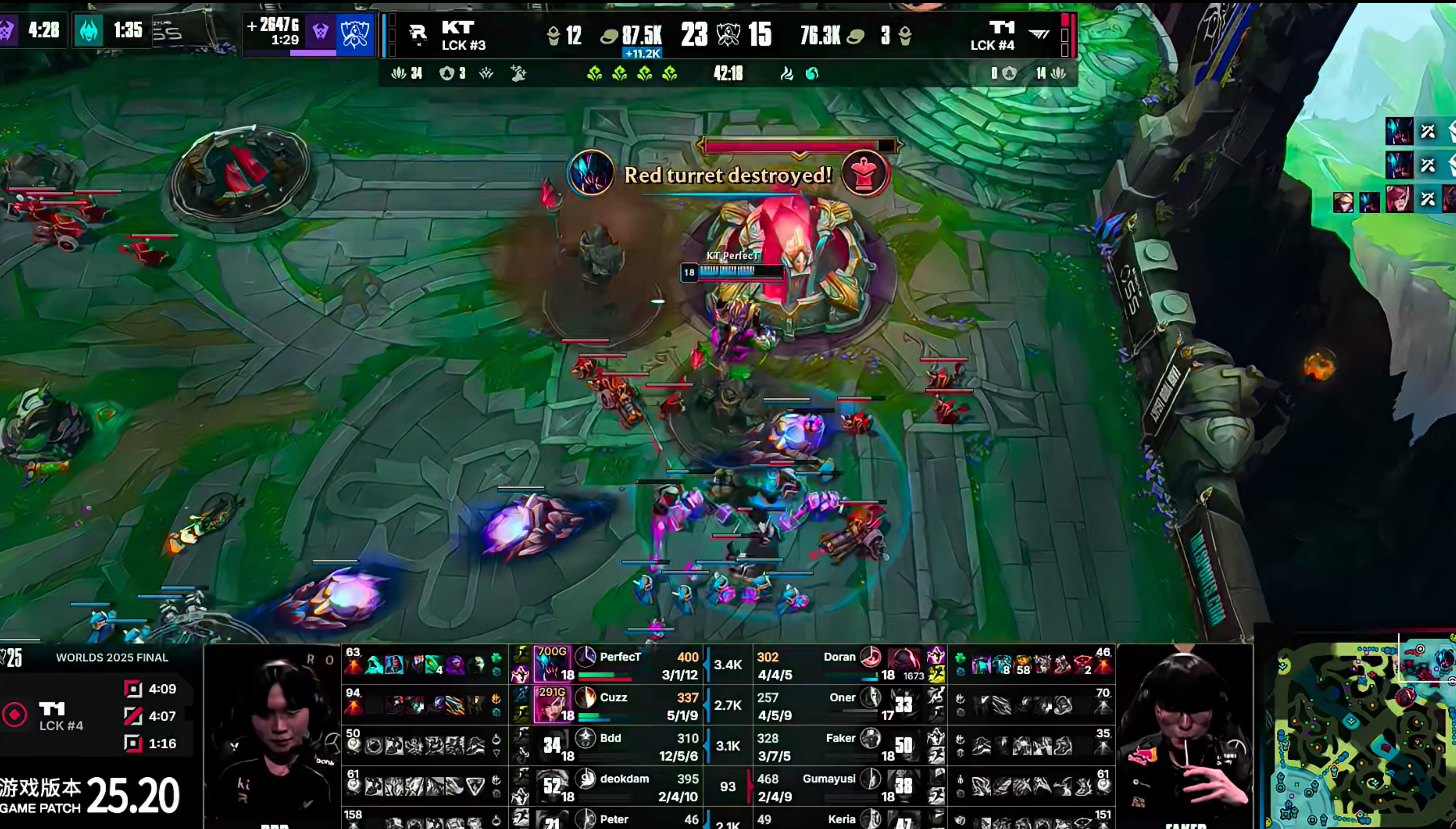 1-1！精彩，差点最后一波又翻了！s15总决赛kt对战t1 ​​​