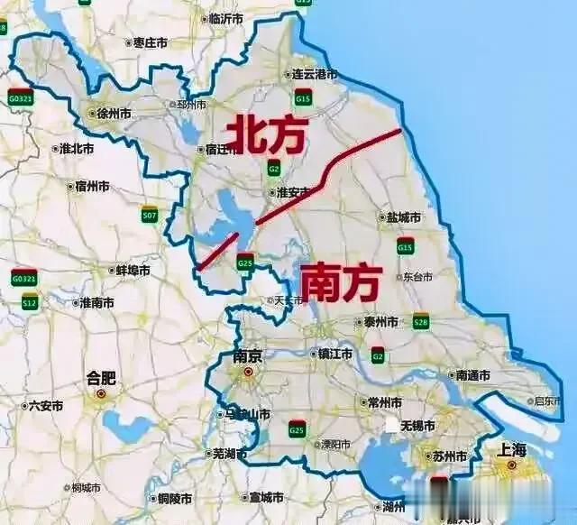 江苏南北分界线