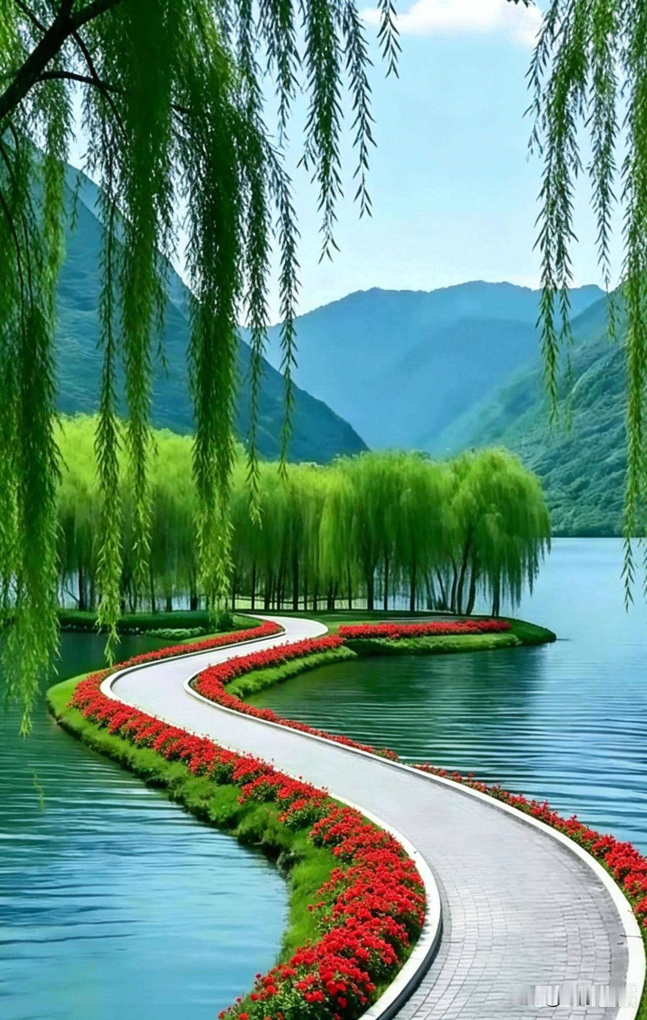 秋日生活打卡季 湖边的小路，好美啊！