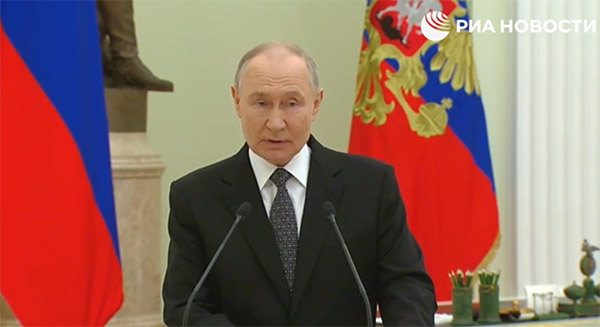 #俄乌冲突四周年之际普京发表讲话#【俄乌冲突四周年之际，普京发表讲话：俄罗斯正在