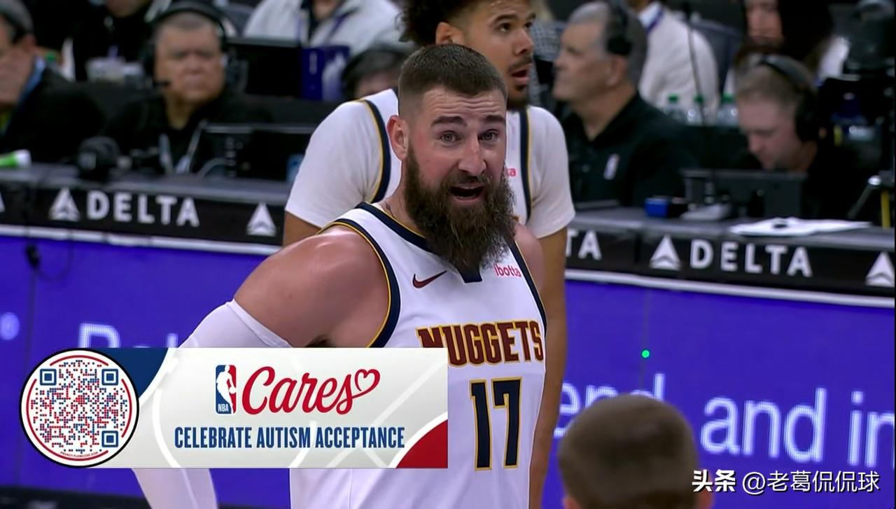 掘金替补中锋瓦兰丘纳斯真是不可或缺！在今天掘金客场以130：117击败爵士的比赛